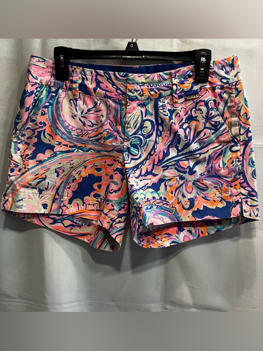 Lilly Pulitzer The Callan Shorts Cotton Multicolor Abstract Print Size 6